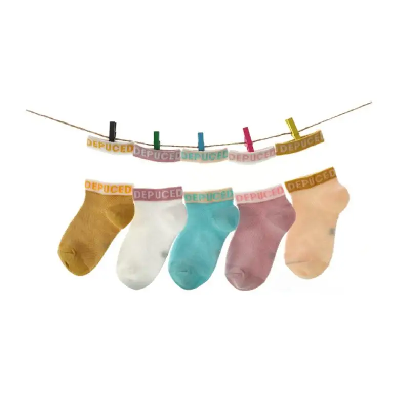 5 pares de medias de cristal en diferentes colores, para ni&ntilde;as, primavera, verano y oto&ntilde;o-1