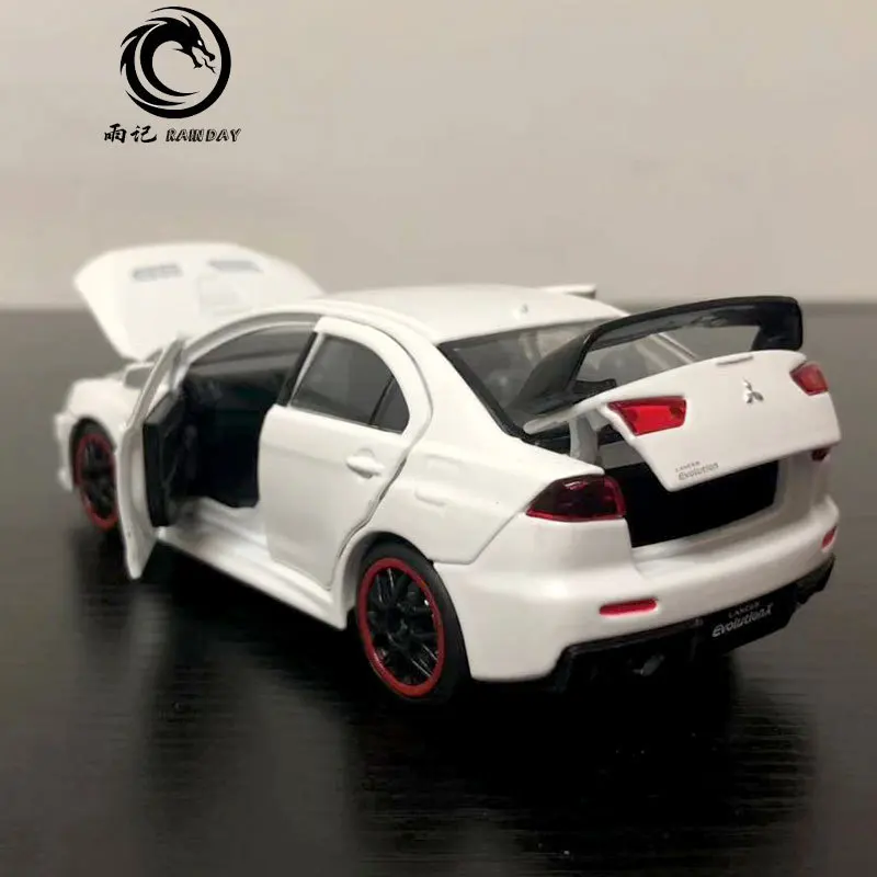 RD 1/32 масштабная модель автомобиля игрушки Mitsubishi Lancer Evolution X звук и свет Литье Металла Отступить модели автомобиля игрушки для подарка, для детей