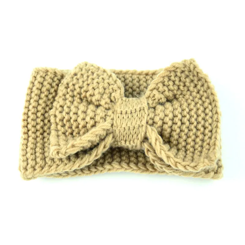Женская вязаная повязка на голову зимние аксессуары для волос тюрбан девочек с