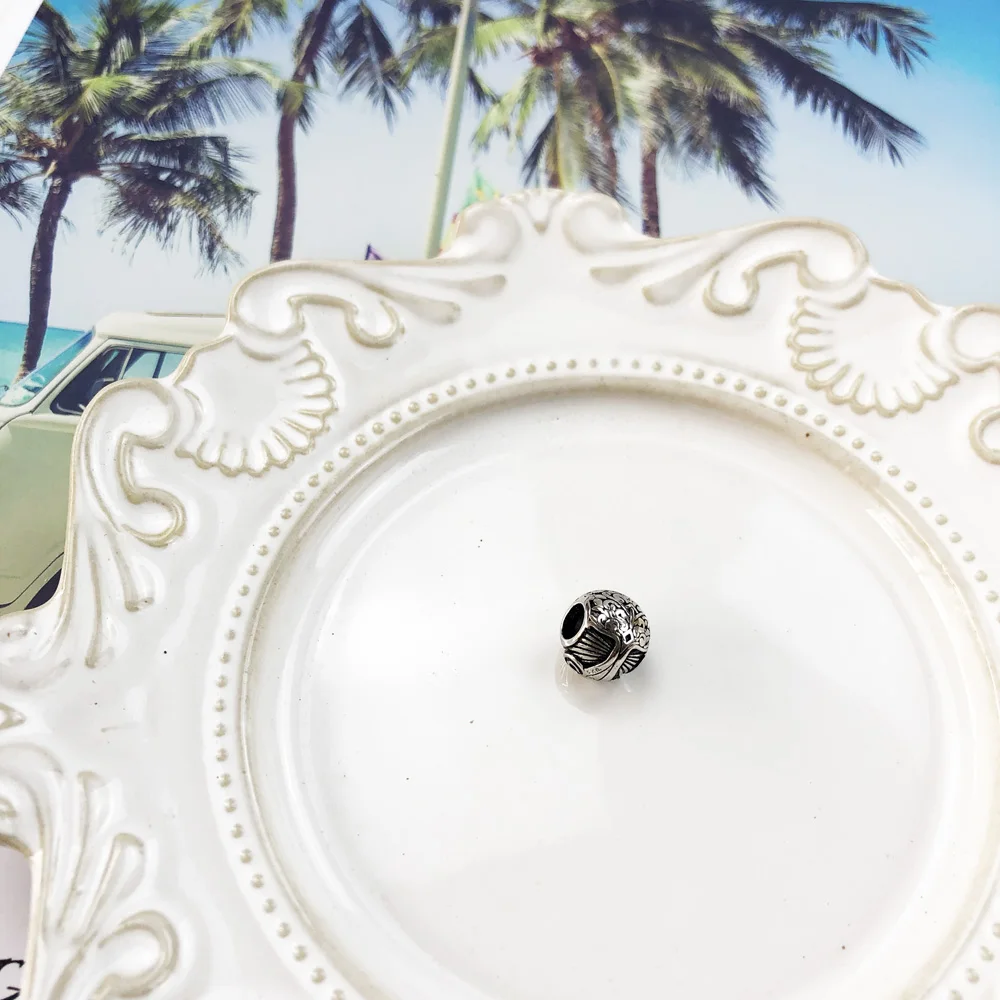 Бусины-шармы с деревом для браслета ожерелье из серебра 925 пробы винтажное