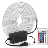 ac220v led strip smd 5050 flexible light waterproof led tape led light with power plug rgb with remote dimmable led light strip