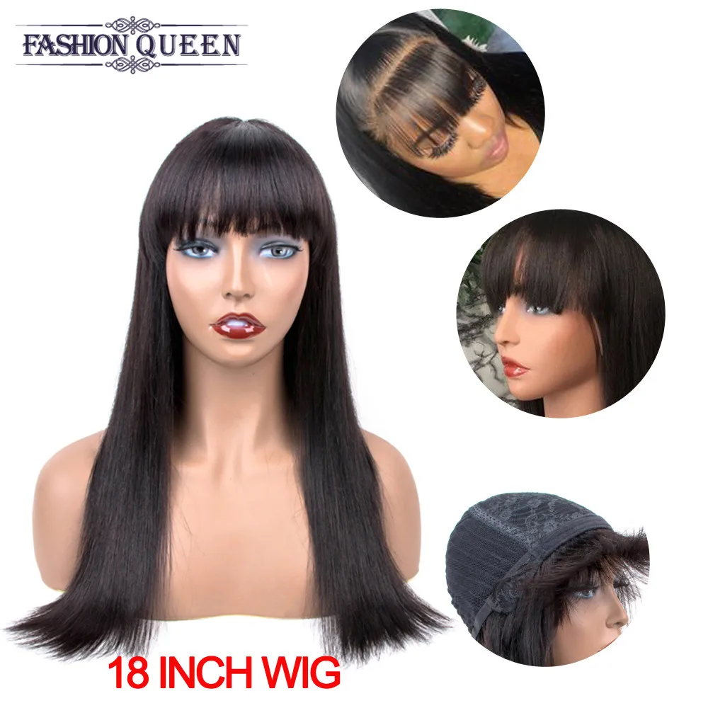 Парик с прямыми волосами 10 18 дюймов перуанские волосы Реми парики средней длины