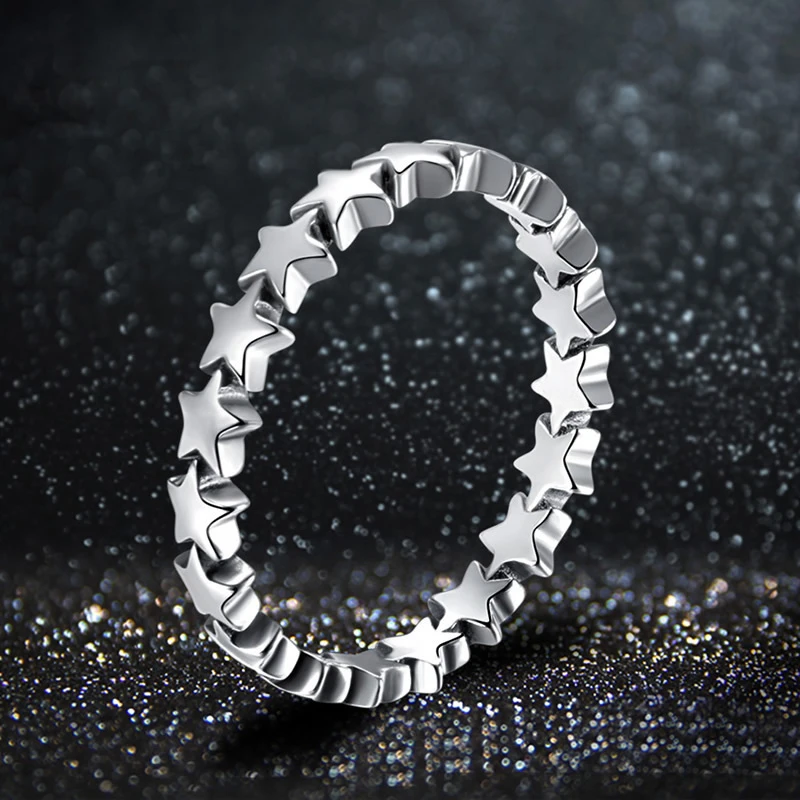 Кольцо женское составное золотистое из серебра 925 пробы в форме звезды |