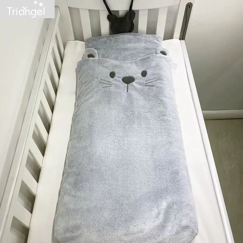 Спальный мешок для новорожденных детская коляска спальный зимний теплый