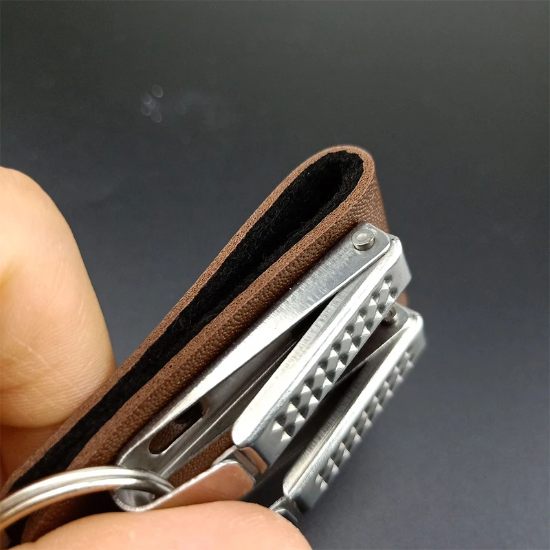 Мужской ремень из нержавеющей стали автомобильный брелок с двойным крючком на