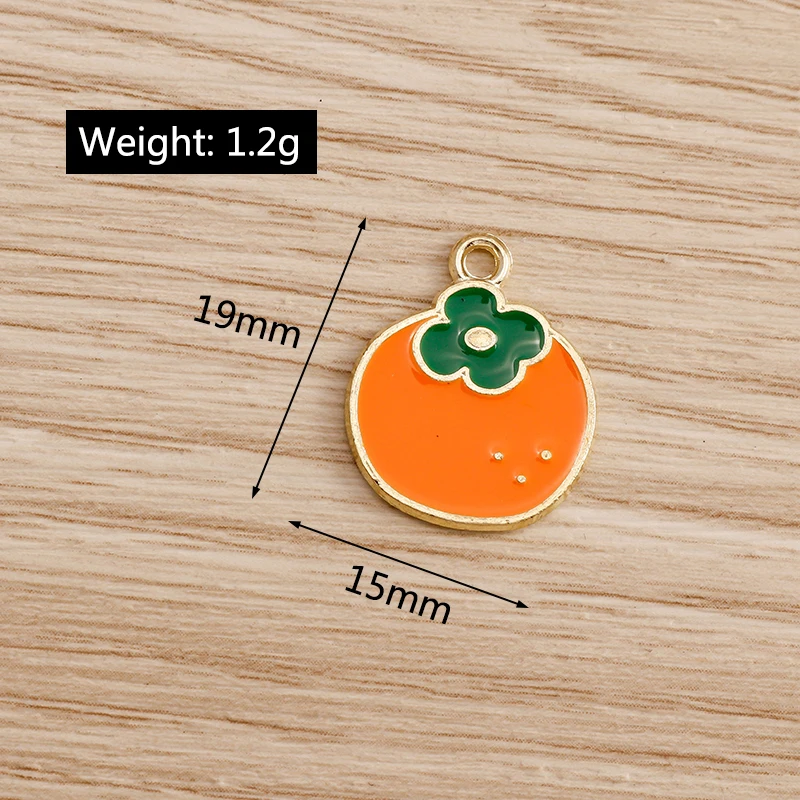 

10pcs 15*19mm Enamel Tomato Charms Necklaces Pendants Earrings Making Cartoon DIY Charms Handmade Crafts for Jewelry Accessories