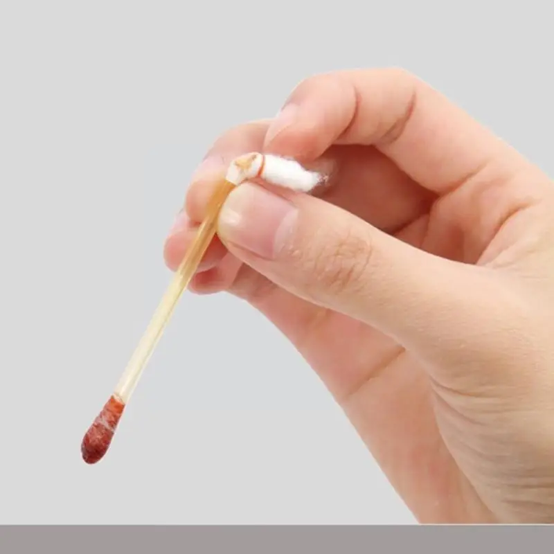 1pc Medical Multifunction Disinfected Stick Make Up Double- Cotton Swab Portable Disposable Wood Iodine Bar P4M7 |
