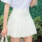 Сексуальные мини юбки для женщин 2020 Корейская плиссированная с высокой талией теннисная юбка женская повседневная Летняя короткая юбка Jupe Femme