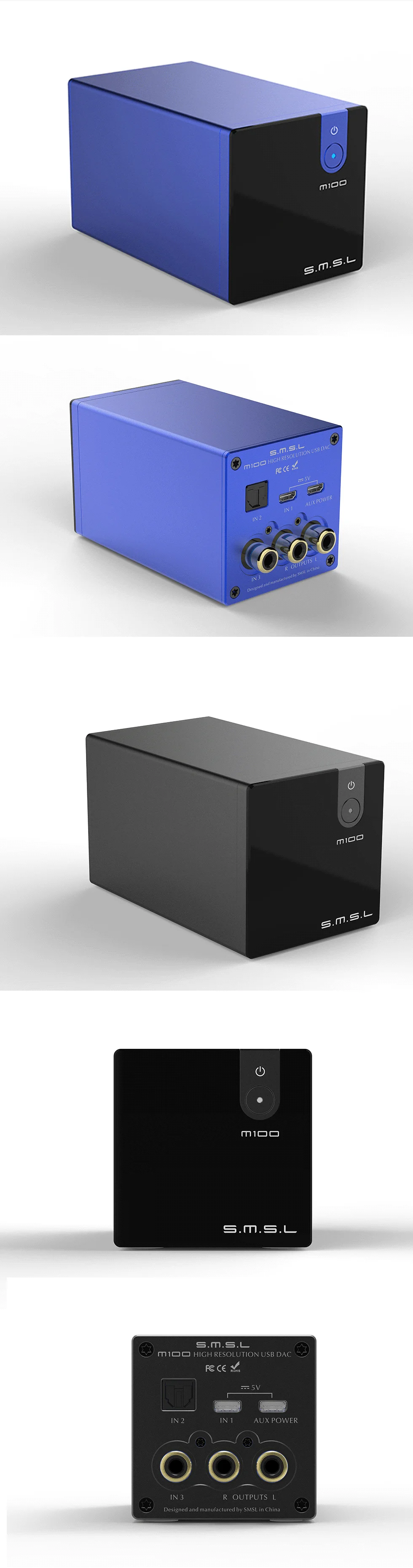 SMSL M100 аудио DAC USB AK4452 Hifi dac декодер DSD512 Spdif USB DAC Amp XMOS XU208 цифровой усилитель оптический коаксиальный вход