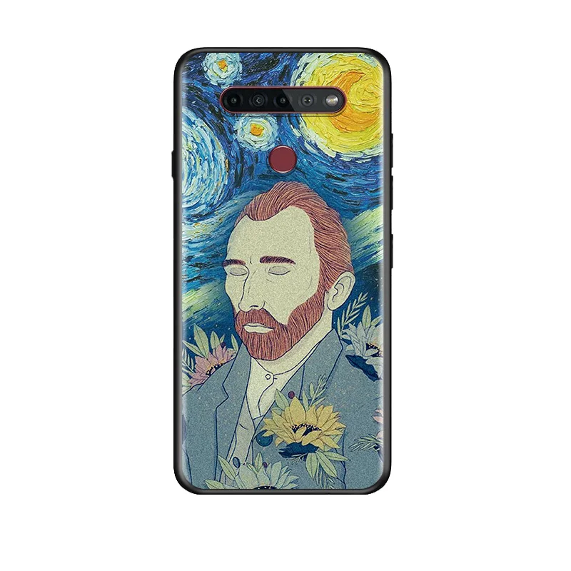 

Cute Mona Lisa Van Gogh For LG G8 V30 V35 V40 V50 V60 Q60 K40S K50S K41S K51S K61 K71 K22 ThinQ 5G Soft TPU Silicone Phone Case