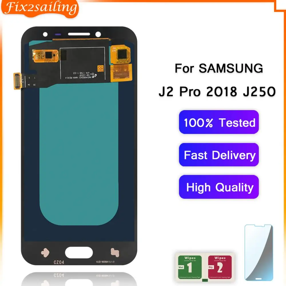 ЖК дисплей для Samsung Galaxy J2 Pro 2018 J250 Super Amoled сенсорный экран с дигитайзером в сборе J250M