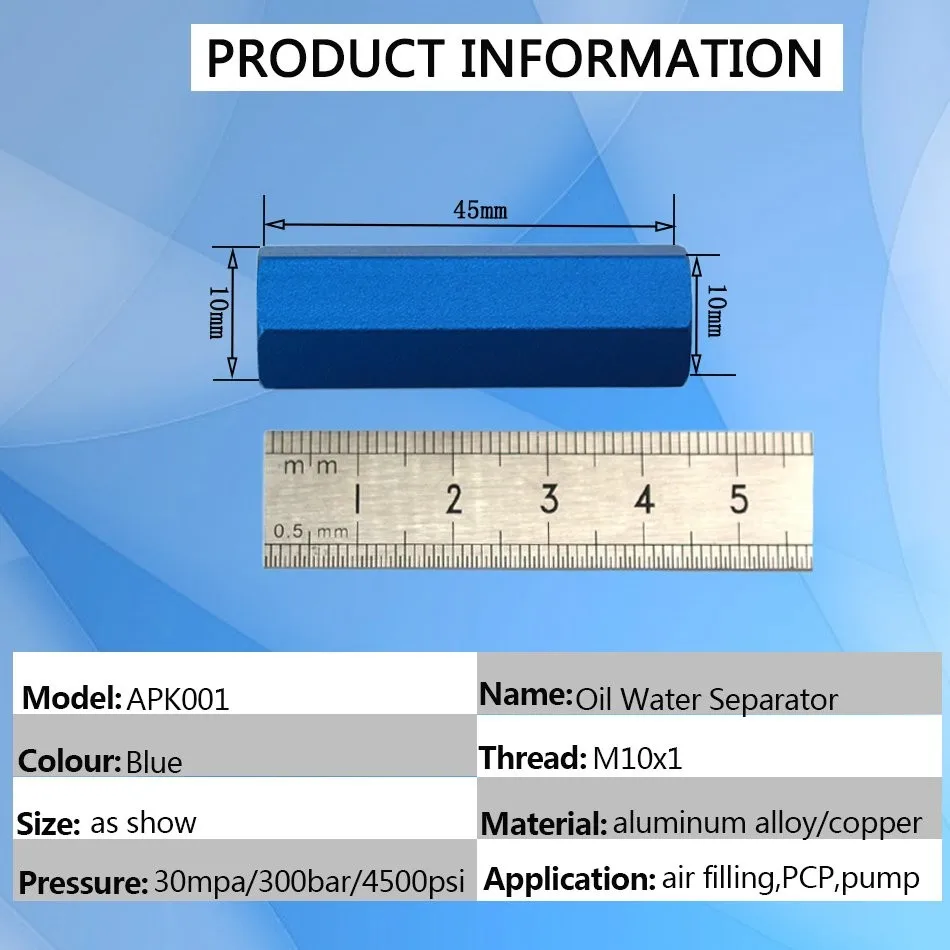 Пейнтбол PCP насос фильтр высокого давления водомасляный сепаратор 8 мм воздушная