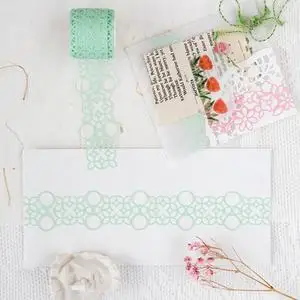Кружевную ленту в форме цветка полые лента Washi Скрапбукинг карты Клейкая