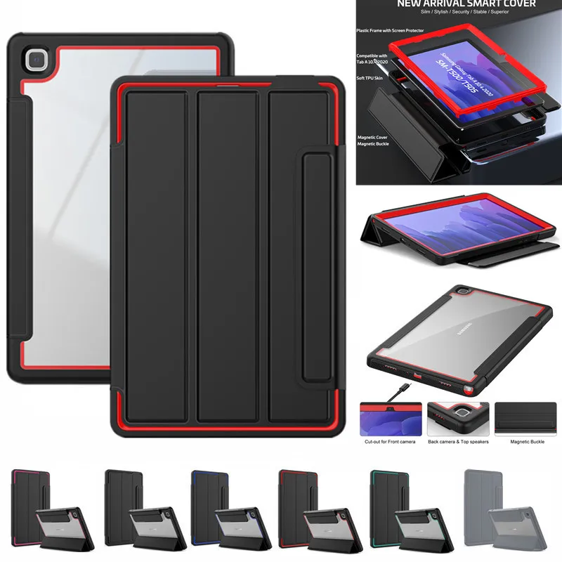 

Case For Samsung Galaxy Tab A7 10.4 Inch 2020 SM-T505 T500 T507 Smart Foldable Bracket Full Body Protective Tablet Cover