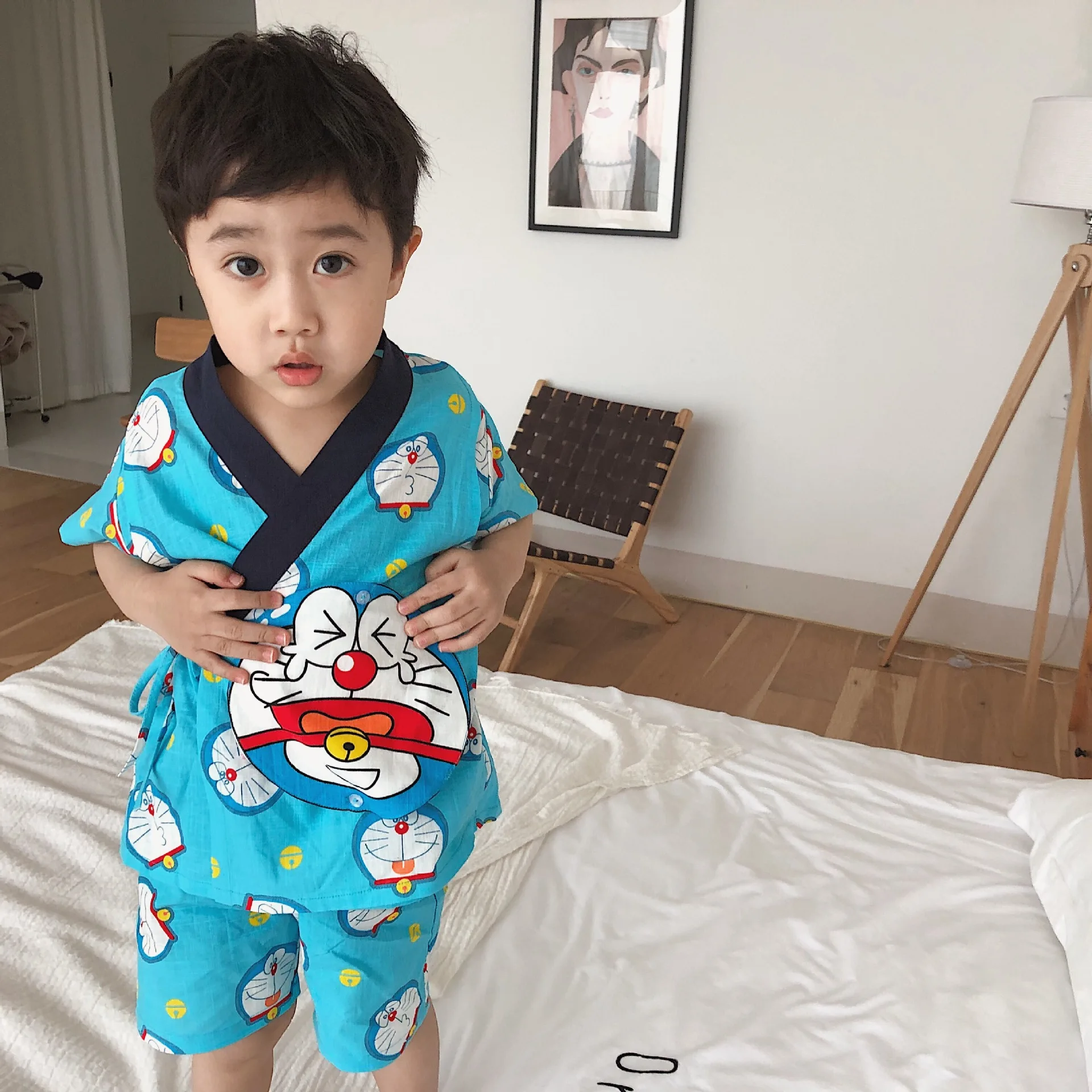 Tonytaobaby/Новая летняя одежда для мальчиков и девочек Детская с героями