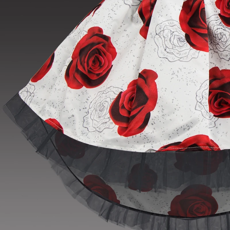 Детское платье с юбкой годе юбкой-годе и цветочным принтом | Свадьбы торжества