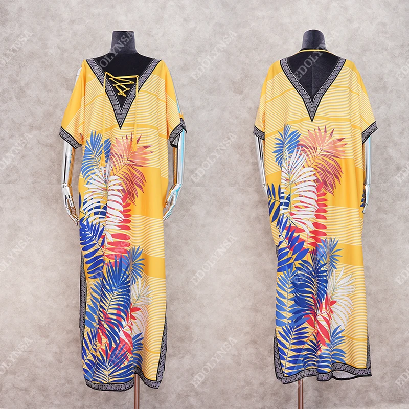 Быстросохнущие накидки для бикини 2021 желтое богемное длинное платье с вышивкой