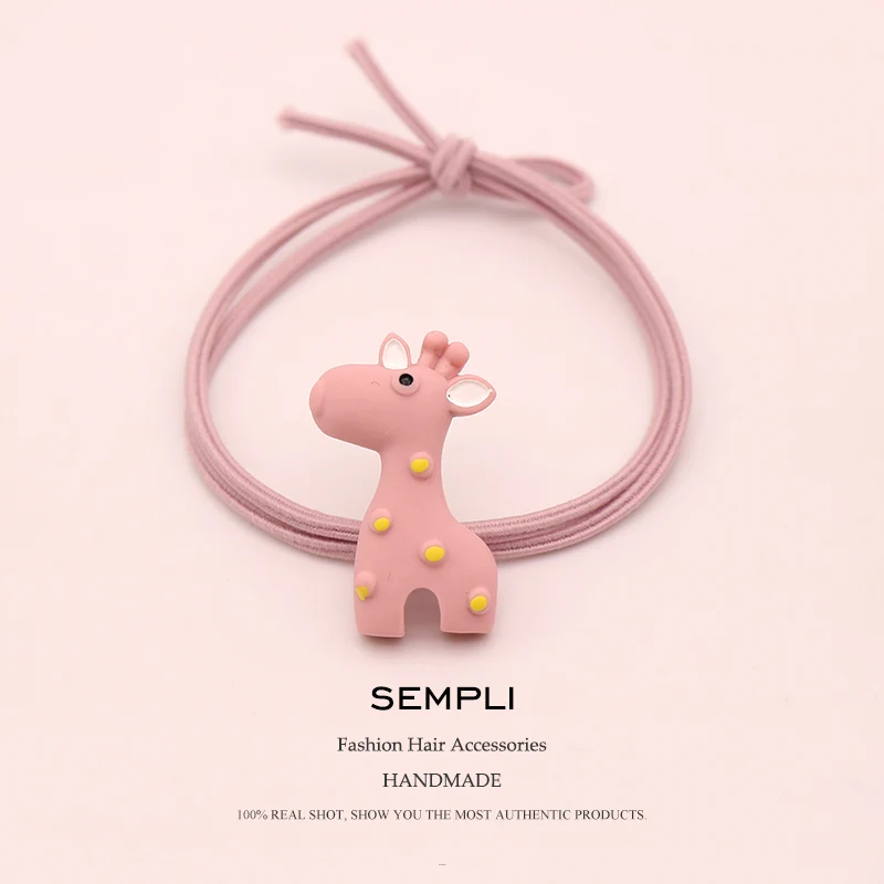 Sempli 100% нейлоновые эластичные резинки милый жираф Sika для девочек женские волос