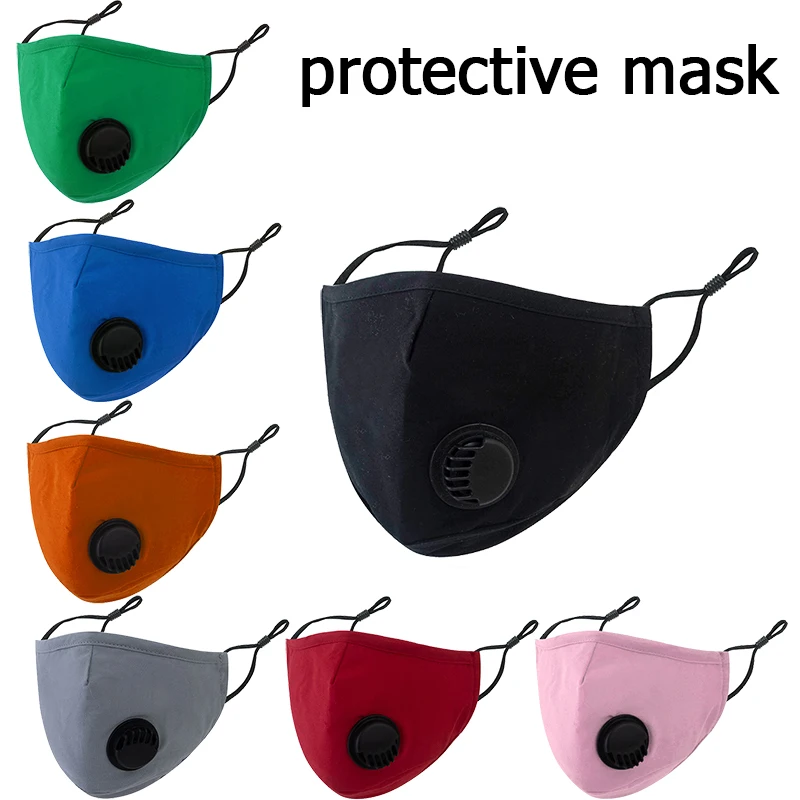 

Adult Cotton Mouth Mask PM2.5 Breathable Dust Face Mask Can Be Inserted Filter Washable Reusable Adjustable Masks