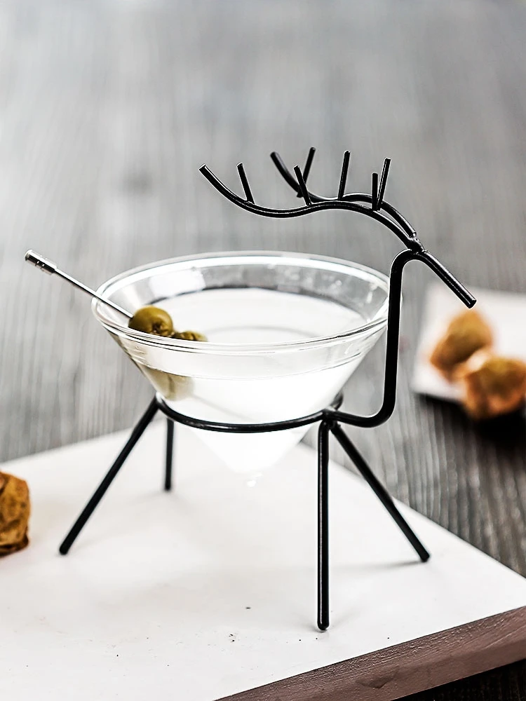 

Ins Deer Iron Glass Personalized Western Restaurant Wine Cup Creative Cocktail Cup Net Red Cup Cold Drink Cup Animal Model Glass