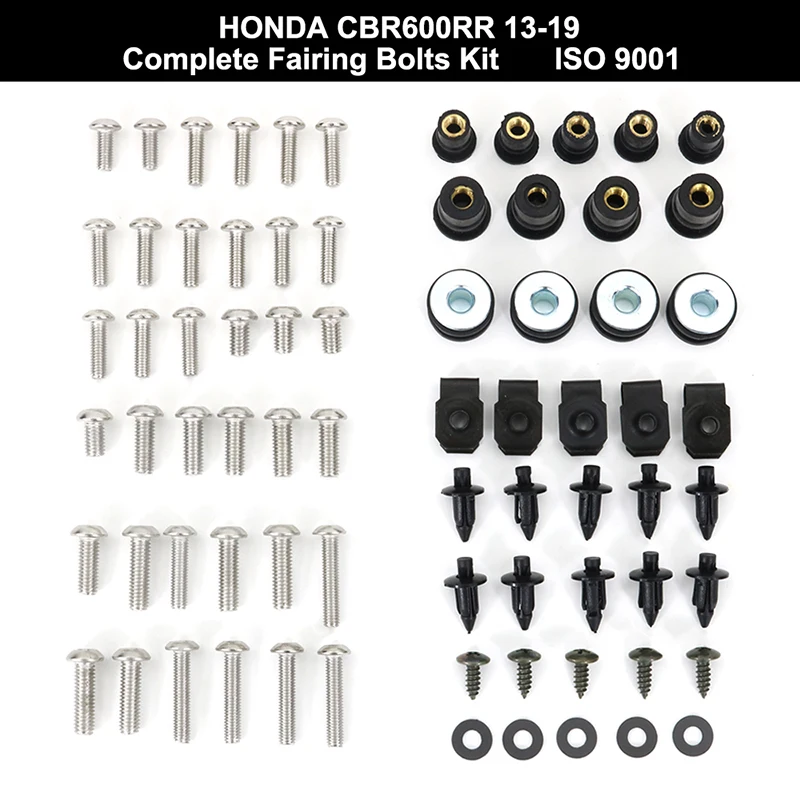 Подходит для Honda CBR600RR CBR 600RR 2013-2017 2018 2019 Полный Комплект болтов с обтекателем винты
