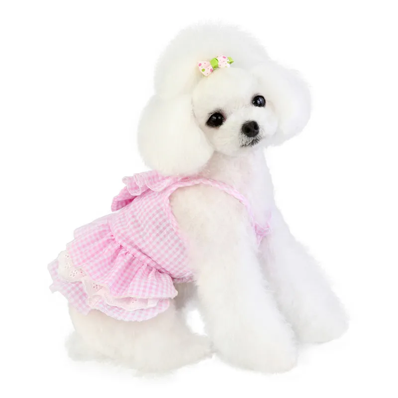Bow Wedding Dress for Dog Pet Spring Fashion Clothes with Small Dogs Clothing Skirt Puppy Sweety Princess Teddy | Дом и сад
