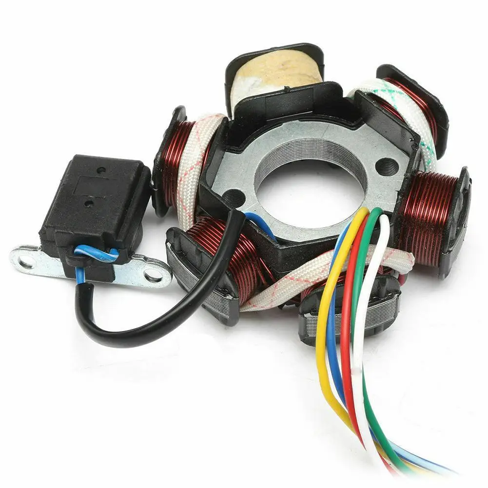 1 комплект гоночная катушка зажигания CDI Свеча мопед магнит статор скутер