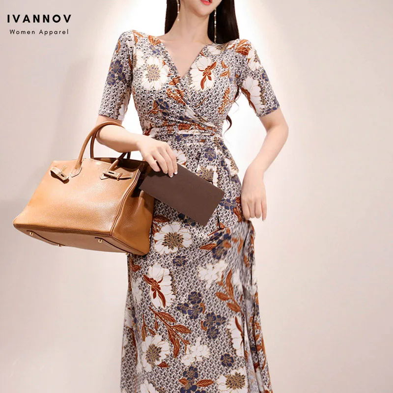 Корейские женские макси платья с запахом богемные пляжные кружевные тонкие