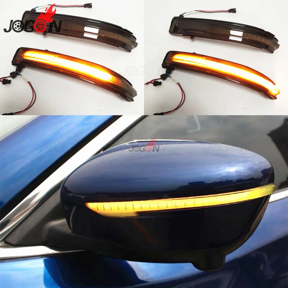 Smoked Black LED Light Dynamic Turn Signal Mirror Blinker Indicator For Nissan X-Trail T32 Qashqai J11 Murano Z52 Pathfinder R52