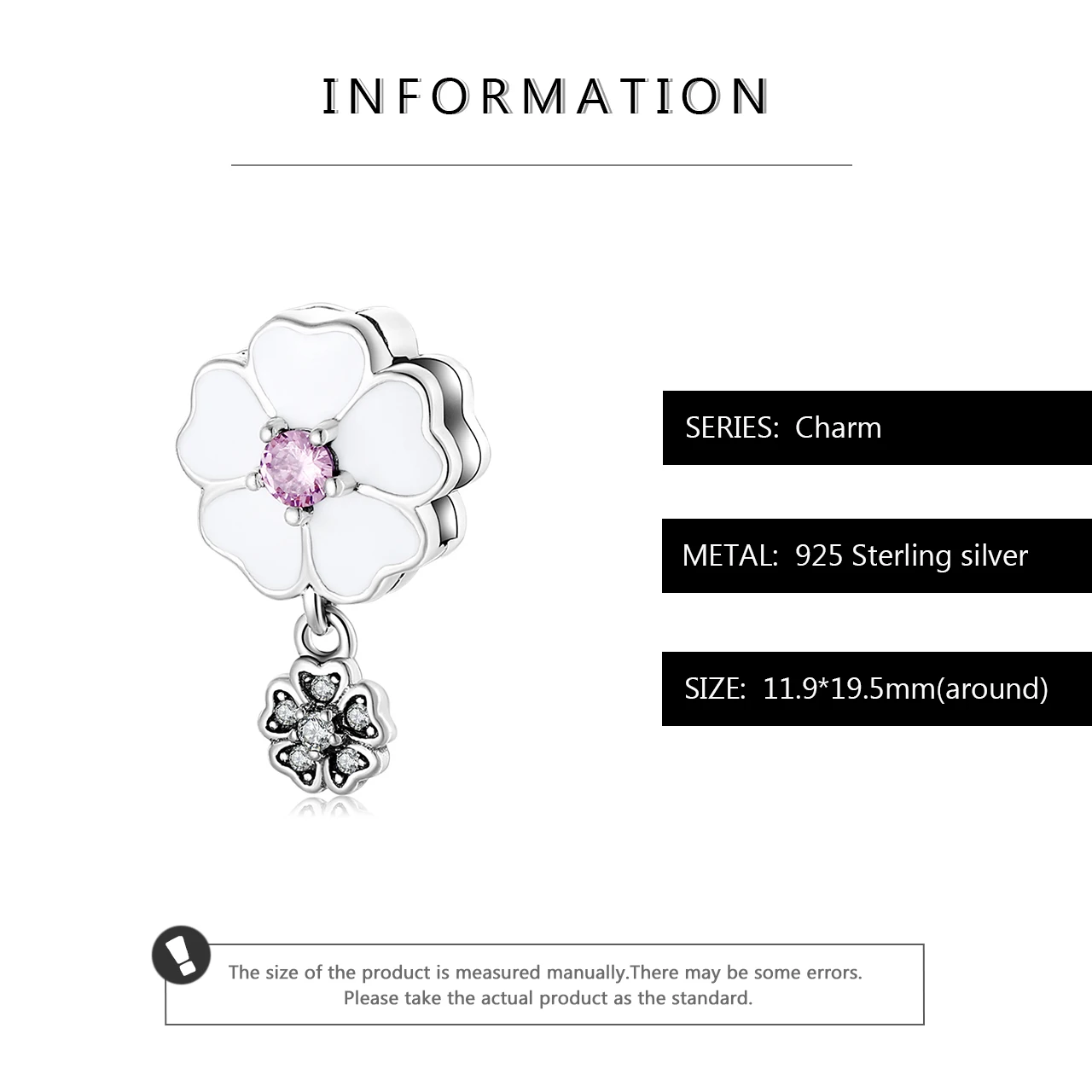 Новый женский серебряный цветок из белой эмали бриллианты изготовление