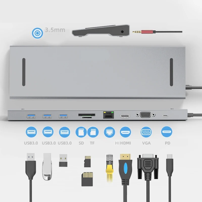 Концентратор USB Type C к 3 0 HDMI RJ45 usb хаб для Pro аксессуаров разветвитель мульти 11