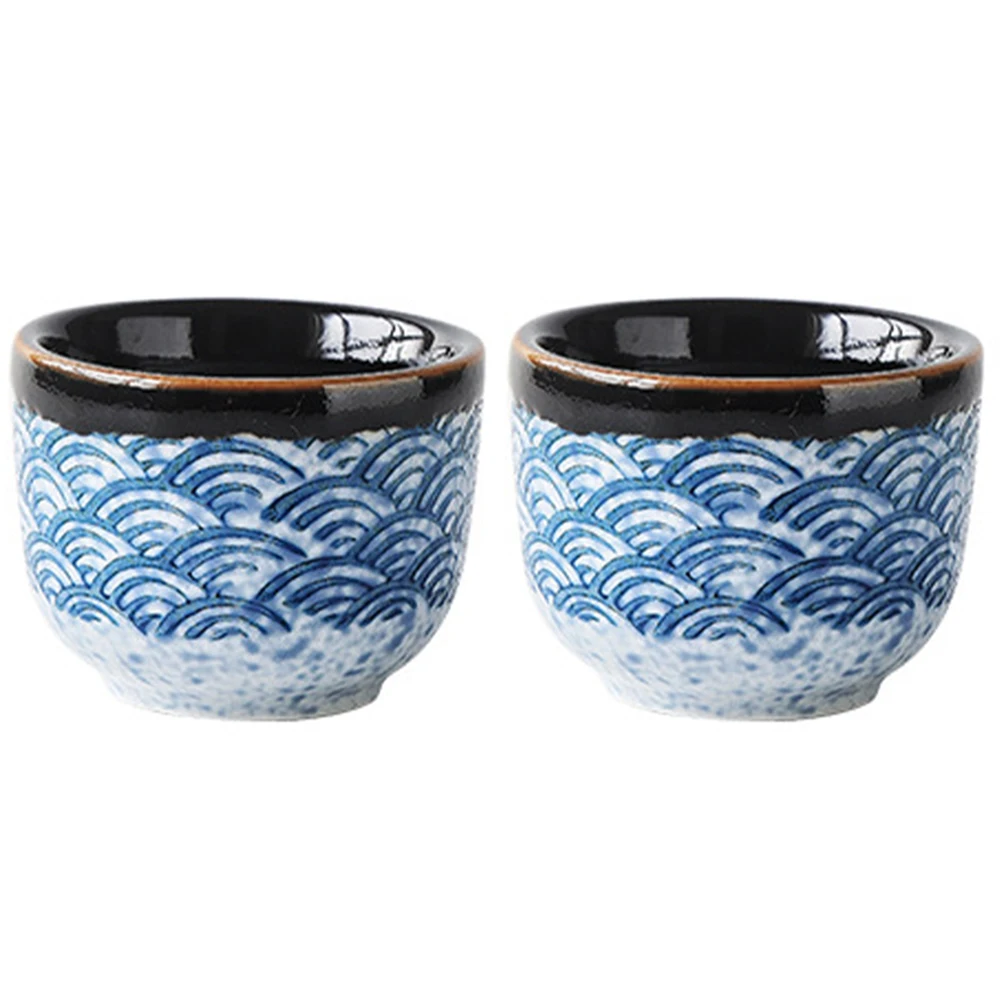 

2Pcs Exquisite Elegant Japanese Style Ceramics Sake Cups Sake Serving Cups