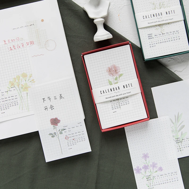 Loveот 60 шт/лот простой блокнот для заметок растительный цветочный ежедневный