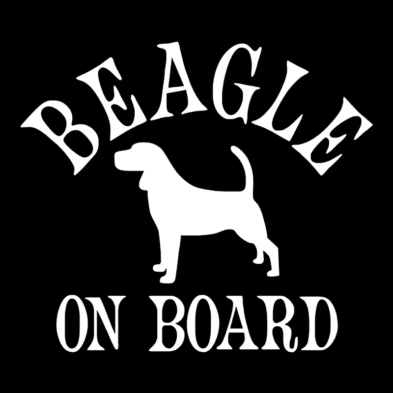 Различные размеры/цвета автомобильных наклеек из винила S51212 "Бигль на борту" для мотоцикла, креативные водонепроницаемые аксессуары для декора.