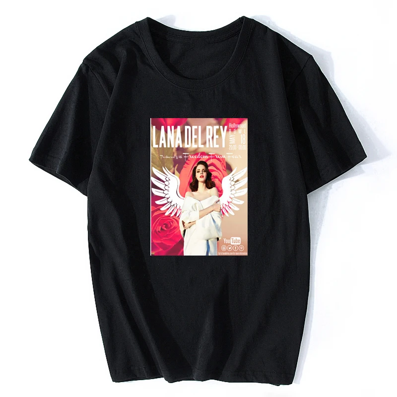NEW Lana Del Rey Cotton O Neck Short Sleeve Aesthetic Clothes T-Shirt Femme Vintage Shirts Women/men Streetwear | Женская одежда