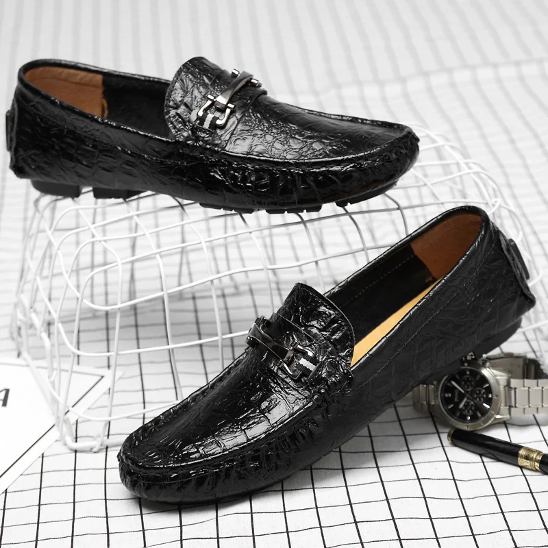 Brand Spring 2019 and Autumn Classic Retro Comfortable Breathable Outdoor Men's Shoes Mens Leather Lofer Mocassinsplus Size 48 | Обувь