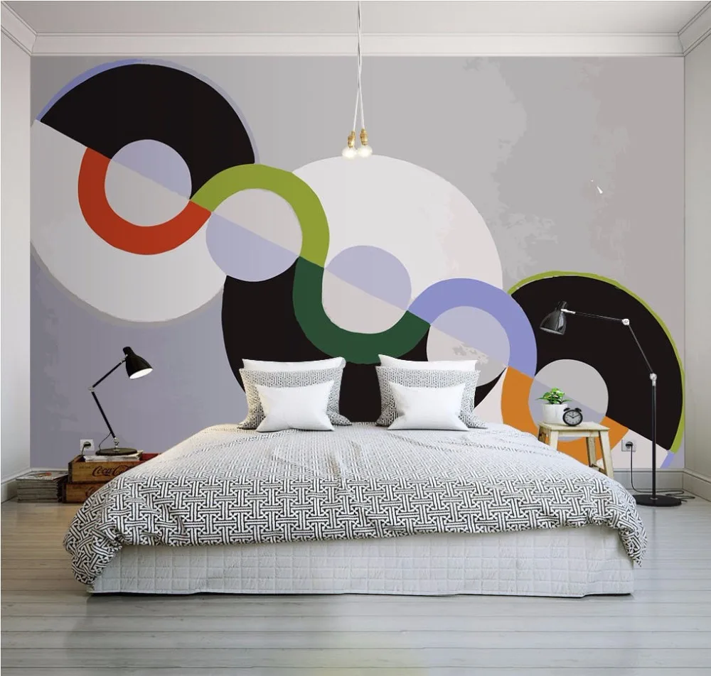 Прямая поставка фотообои современные 3D стерео персональные круглые