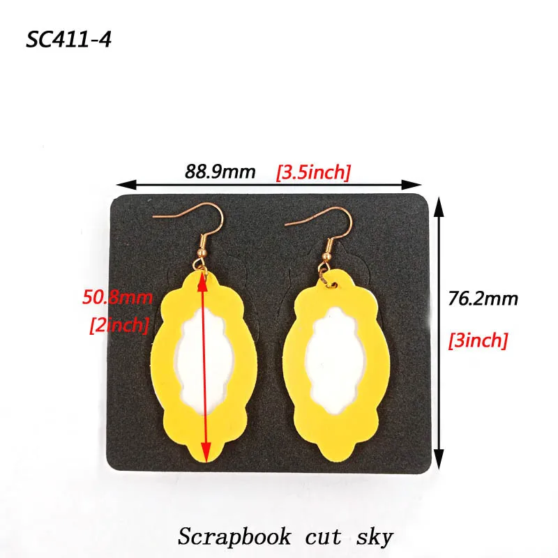 

earring-SC411 Scrapbook cut sky & steel wooden dies Compatible with most machines