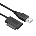 Оптический привод для Ноутбука SATA 6p + 7p второго поколения, адаптер USB 2,0 к Sata, кабель-конвертер с поддержкой Hot Swap Plug And Play