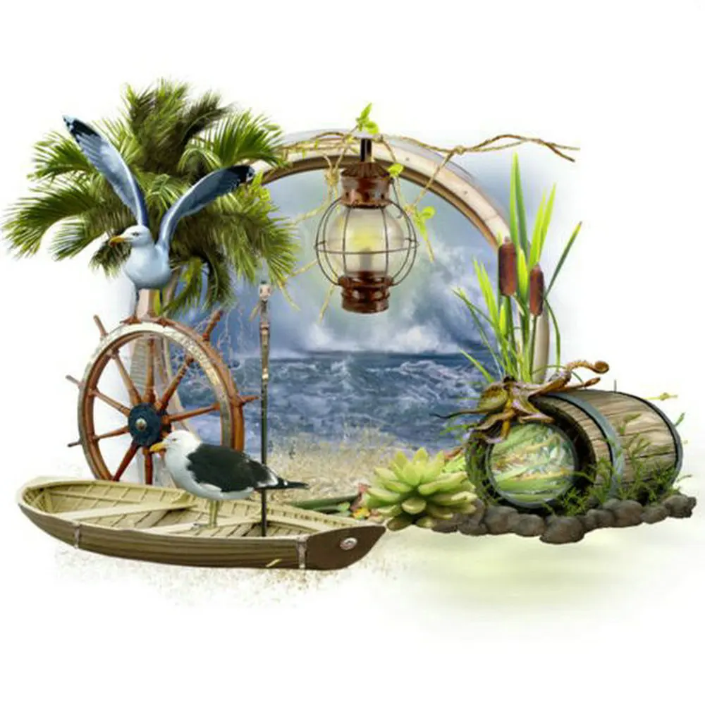 Искусственная вышивка алмазная Чайка пейзаж 5D живопись мозаика ручная работа