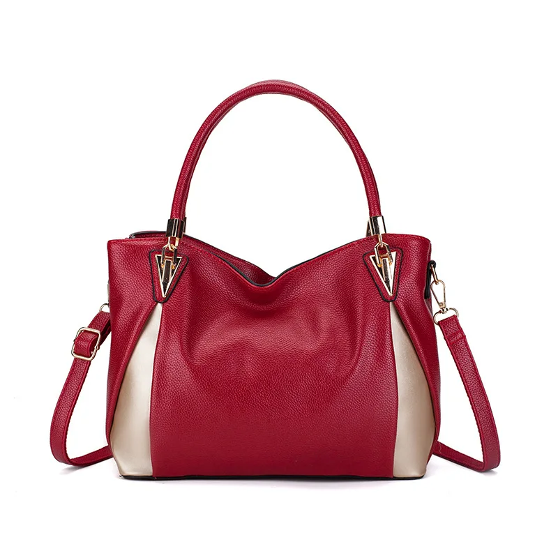 

Fashion Women's Bags New Lychee Bags Portable Leisure Simple Mommy Bags Wild Tote Bags Trendy One-Shoulder Women's Handbags