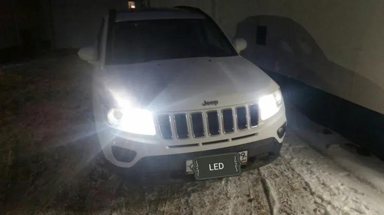 6000K Ксеноновые белые 30 Вт светодиодные 3157 3357 3457 светодиодные лампы для Jeep Compass 2011- для дневных ходовых огней автомобиля-Стайлинг Plug-N-Play