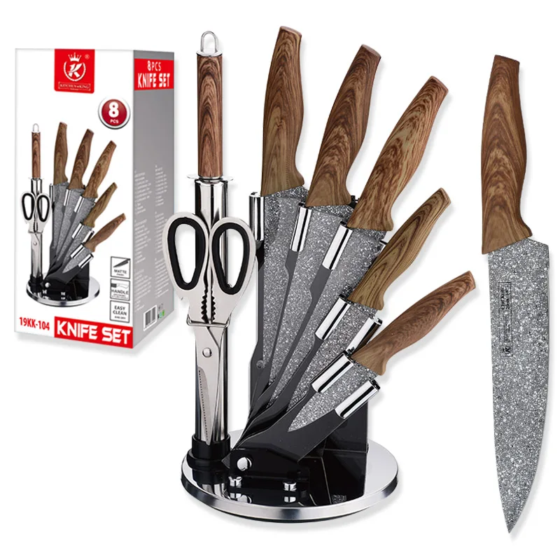 

Kitchen Knife Set Household Stainless Steel Knife7-piece Set Acrylic Knife Holder Cleaver Fishing Knife Chef Gift Knife Set