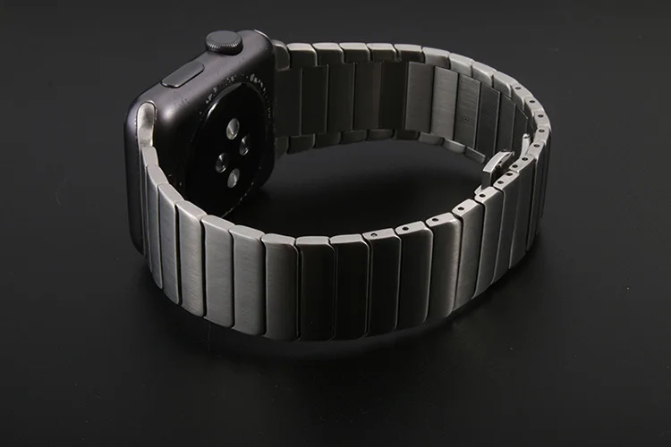 Роскошный браслет из нержавеющей стали для apple watch Series 5 4 3 1 2 iwatch 44 мм 40 мм 38 мм стальной ремешок 42 мм с адаптерами