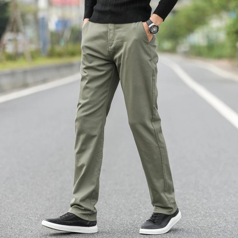 Мужские повседневные Хлопковые Штаны в клетку прямые мешковатые рабочие брюки