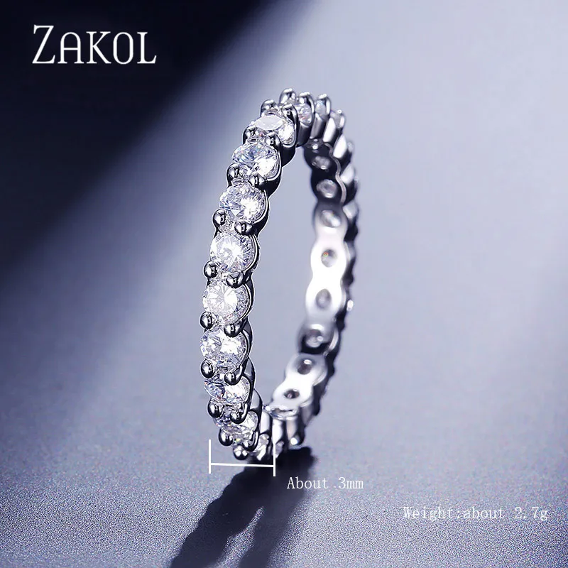 ZAKOL Брендовое ювелирное изделие белого цвета инкрустация круглой формы