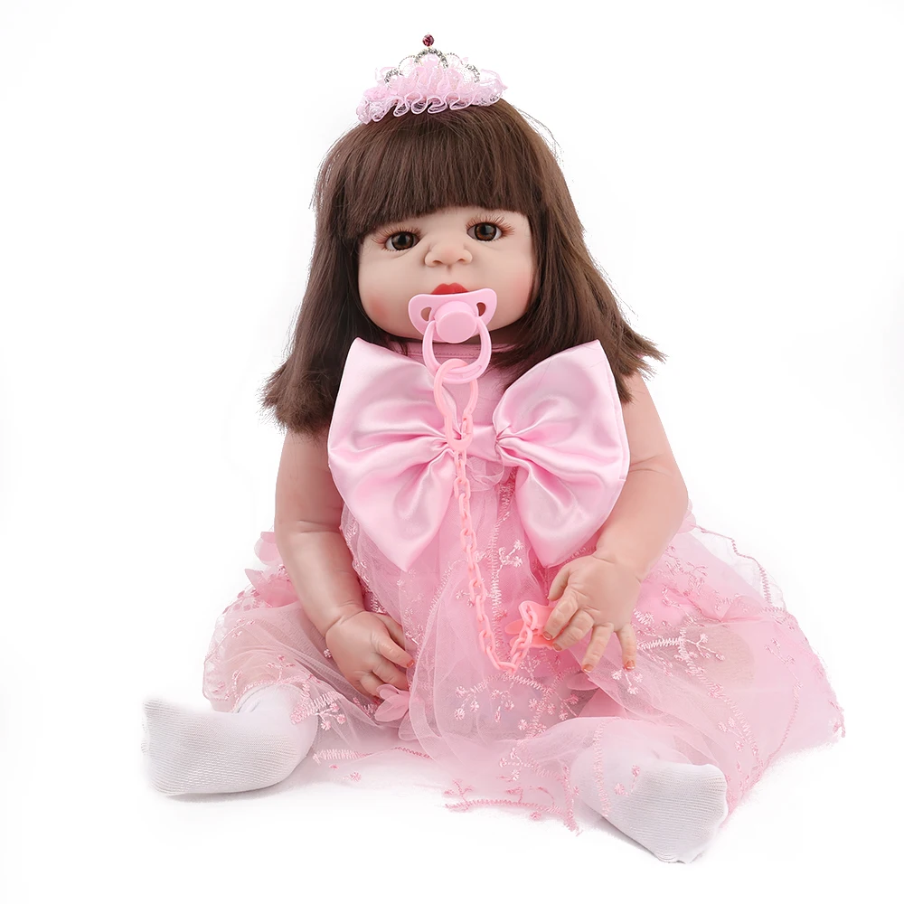 Горячая Распродажа силиконовая Реалистичная кукла для новорожденной девочки