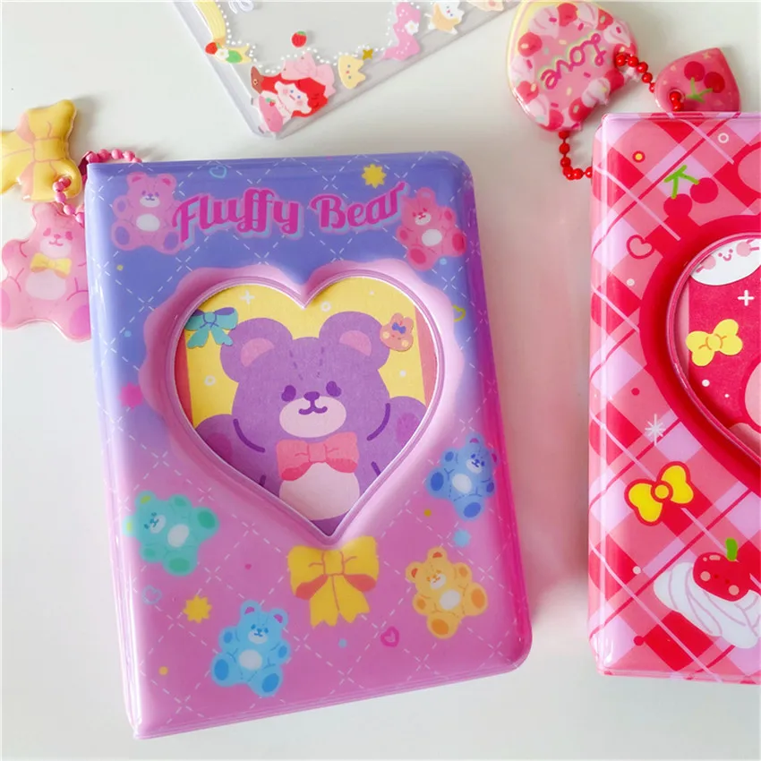 3 Inch Idol Photo Album 40 Pockets Cherry Bear Rabbit Kpop Card Holder Stars Picture Storage Case PVC Photocard Albums | Багаж и сумки
