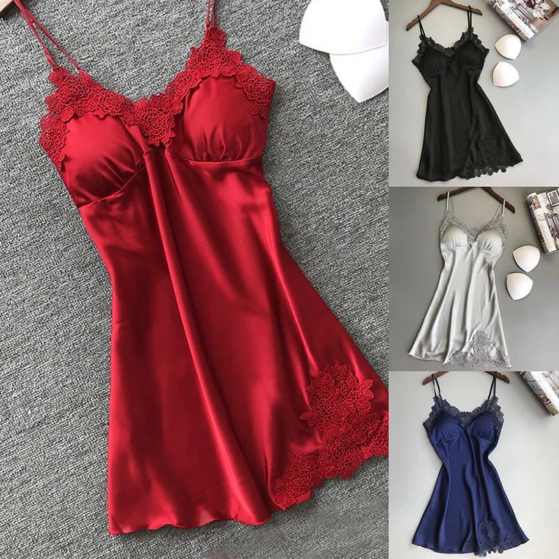

Women Sexy Lingerie Silk Lace Robe Dress Babydoll Nightdress Nightgown Sleepwear