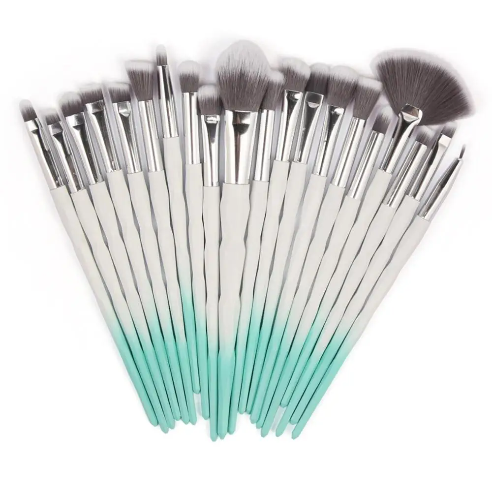20pcs Diamond Gradient Handle Makeup Brush Set Professional Brushes Crystal Make Up For Tool | Красота и здоровье
